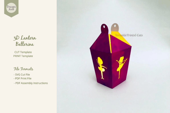3D Lantern, Ballerina Lantern, 3DLamp