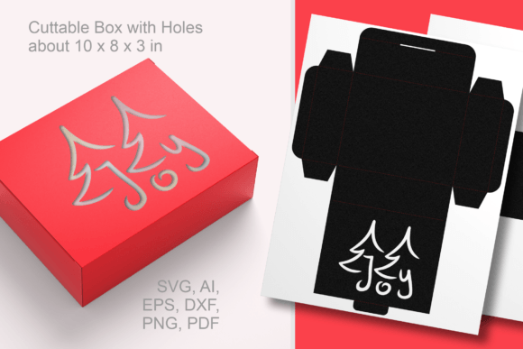 3D SVG Christmas Treat Box for Joyful Blog Graphics