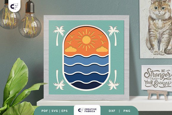 Beach Waves Sunset 3D SVG: A Summer Design Review