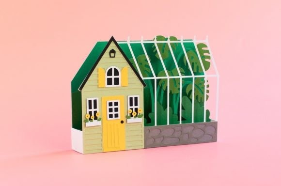 Cottage Greenhouse Pop Up Box Card: A Summer 3D SVG Review