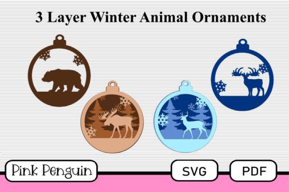 Forest Animal 3D SVG Christmas Ornaments Review