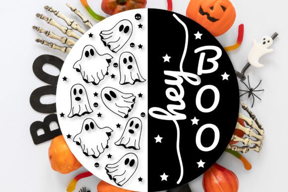 Halloween Hey Boo Ghost SVG