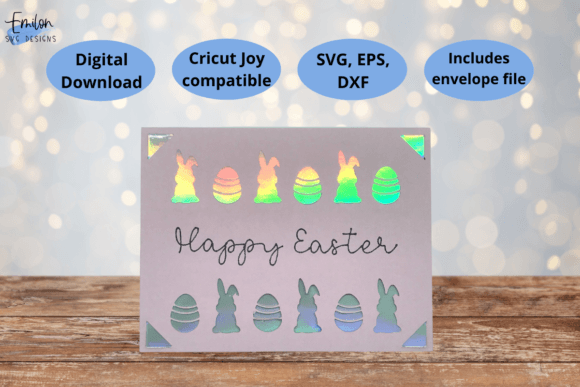 Happy Easter Insert Card SVG: 3D SVG Shapes for Brands