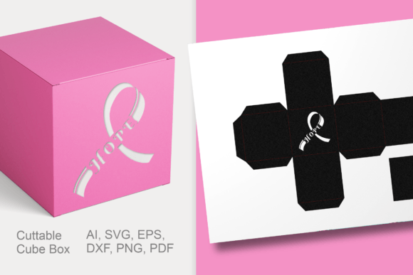 HOPE Cancer Awareness Ribbon Favor Box