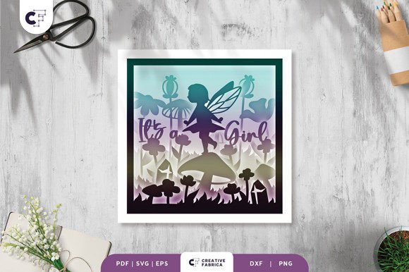 It’s a Girl Baby Shower Fairy Shadow Box