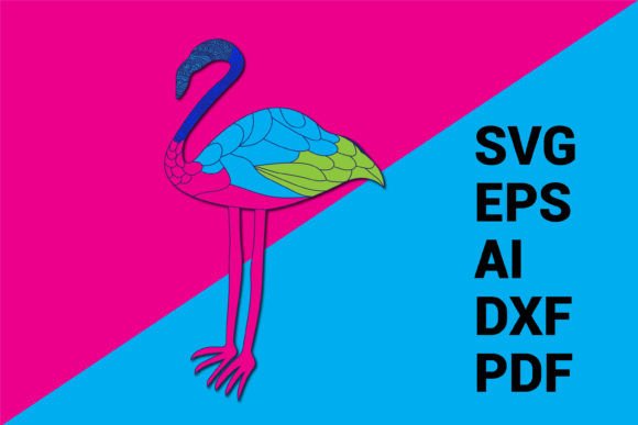 Layered 3D Flamingo Svg Cut File