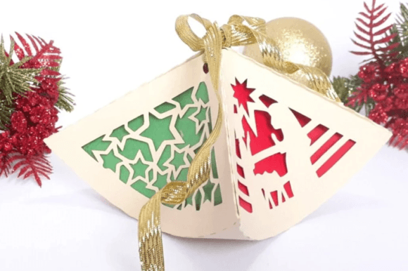 Nativity Scene Christmas Ornament Box 3D SVG