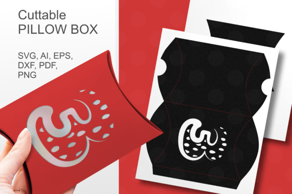 Number 3 Pillow Gift Box Template SVG
