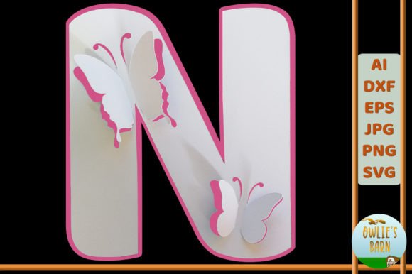 Popup Butterfly Monogram N