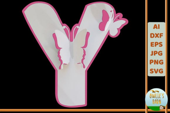Popup Butterfly Monogram Y