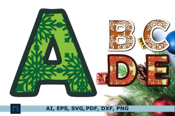 Review: 3D SVG Christmas Snowflake Alphabet for Branding