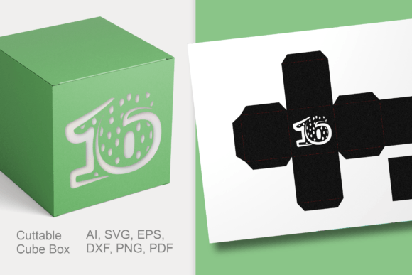 Review: Number 16 Cube Gift Box Template SVG for 3D Packaging