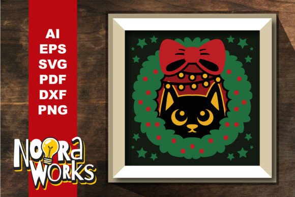 Review: Peeking Cat Xmas Wreath 3D Cut Files for Embroidery