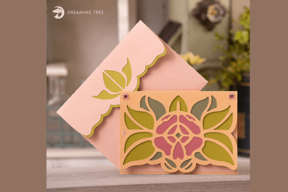 Rose Card SVG: Premium 3D SVG for Greeting Cards