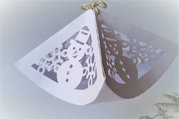 Snowman Christmas Ornament Box 3D SVG